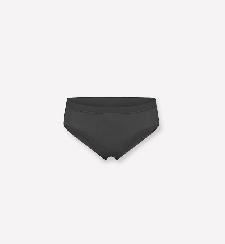 Casagin Slip midi taglio laser Tencel senza cuciture Nero