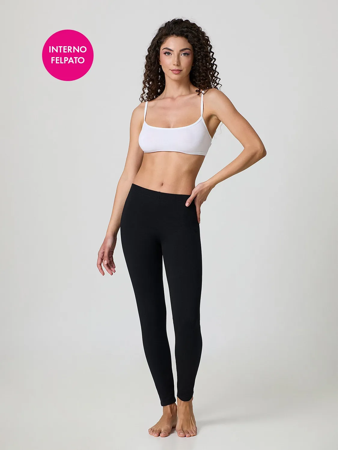 Jadea 4367 leggings cotone caldo felpato lunghi