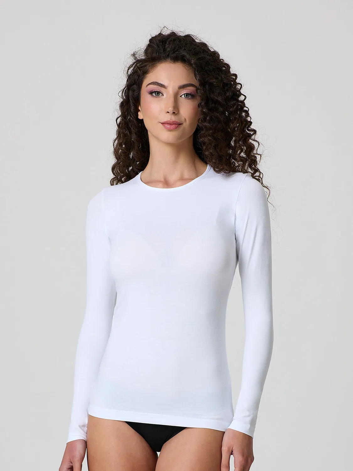 Jadea Basic 4055 maglia manica lunga cotone elasticizzato