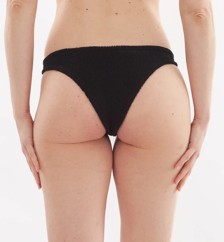 Casagin slip bikini brasiliana eco crinkle nero