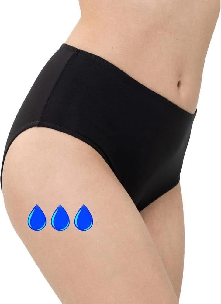 SliPss Donna mutanda assorbente vita alta nero S 300 ml