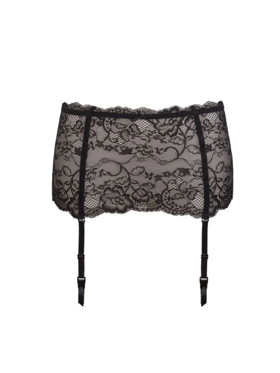 Si'èLei Pure Love 1979 reggicalze nero pizzo floreale