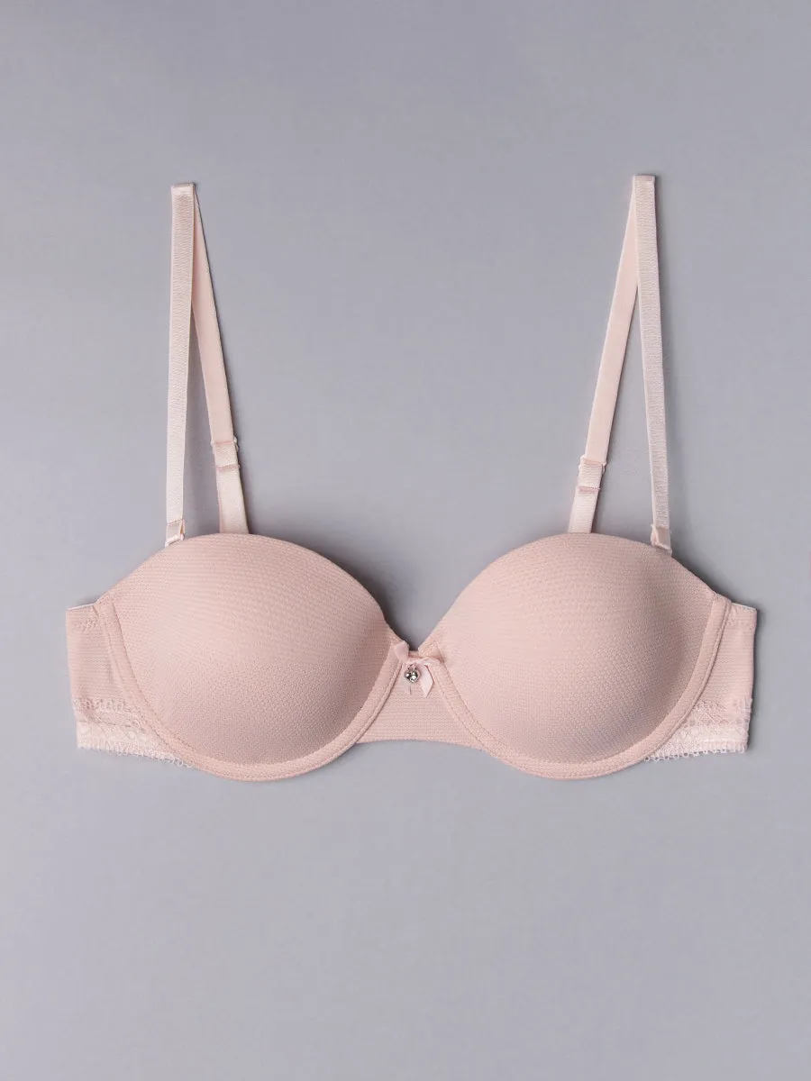 Si'èLei Darling 1880 reggiseno a fascia cipria jacquard