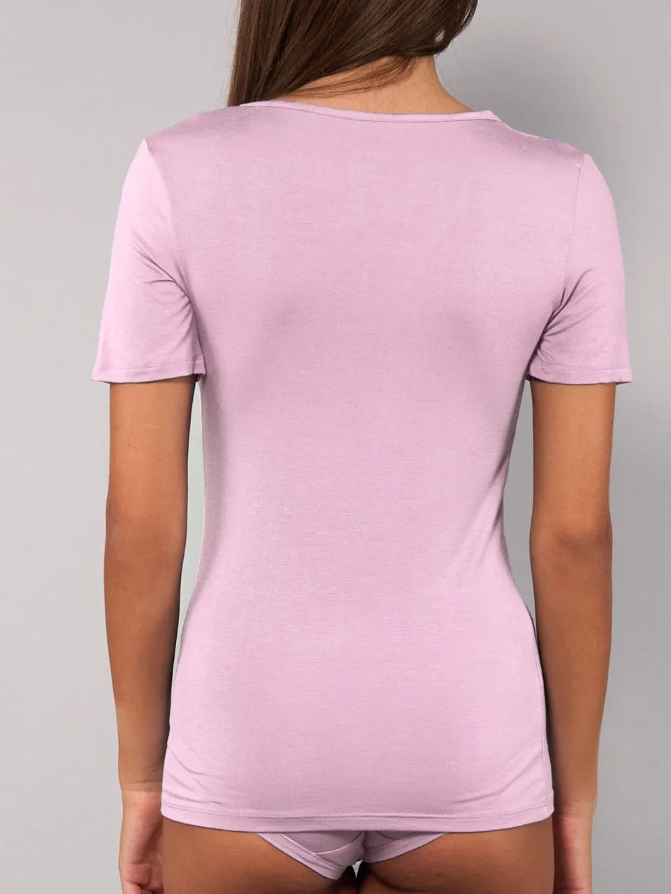 SièLei Today 6008 maglia scollo a V malva modal