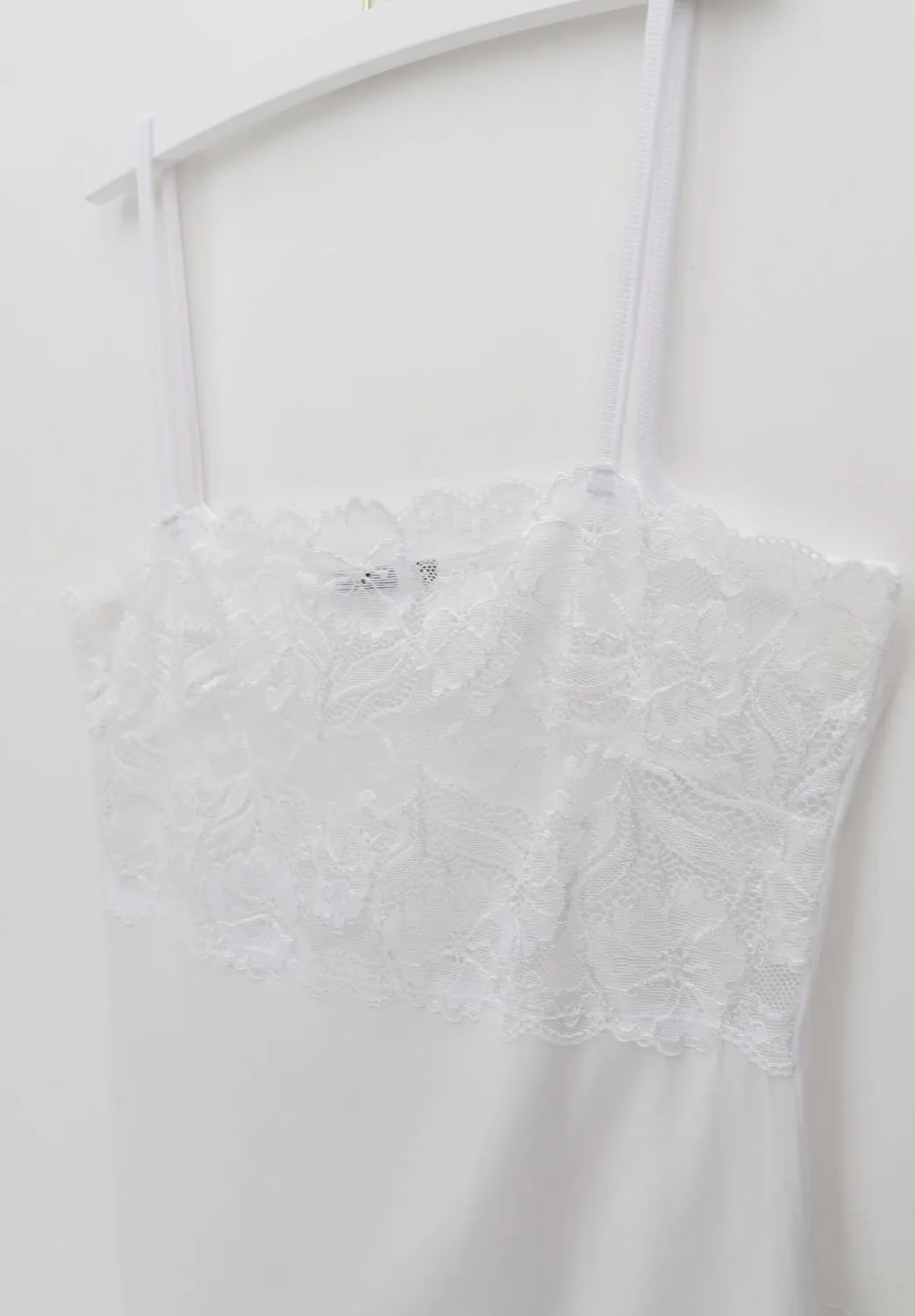 Lepel Avantgarde Essential canotta spalline strette bianca pizzo