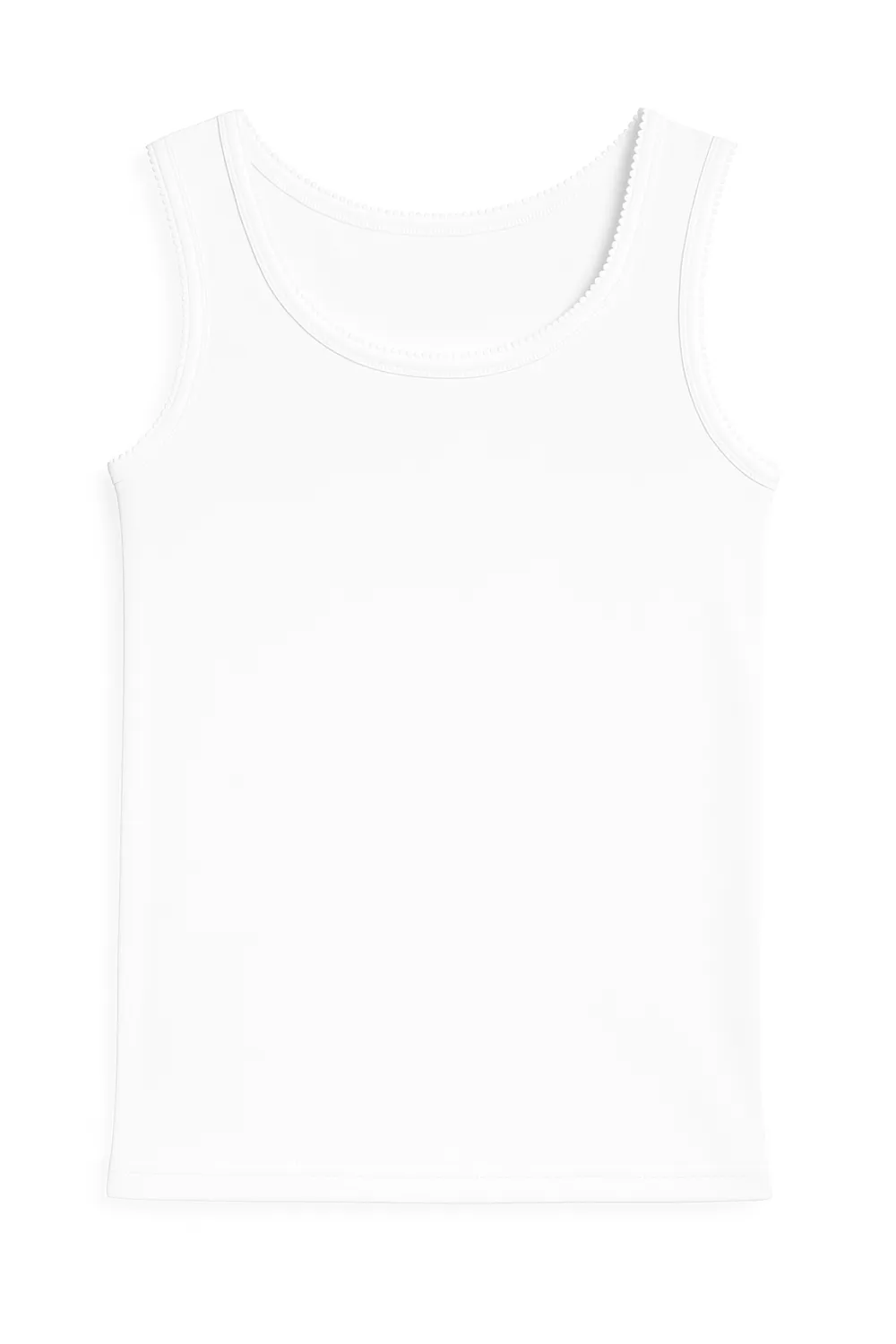 Rossoporpora Canotta Bimba Spalla Larga Cotone Bianco