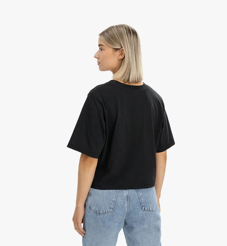 Casagin T-Shirt Crop Donna in Cotone Biologico Azzurro Chiaro