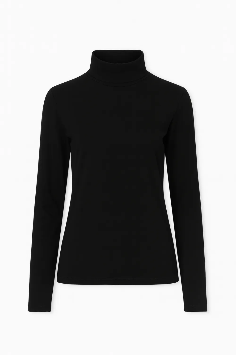 Rossoporpora Lupetto Maniche Lunghe Cotone Elastan Nero