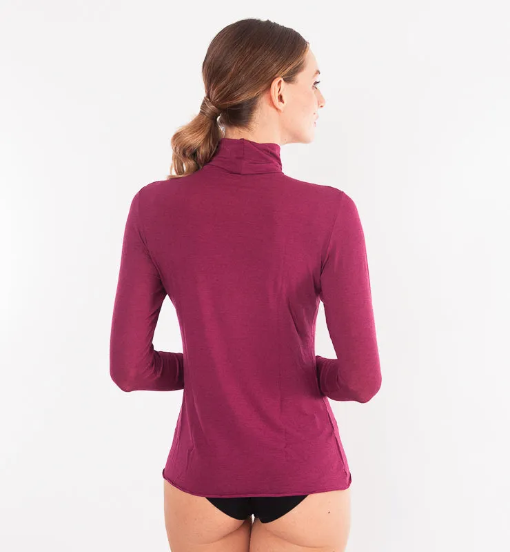 Casagin Dolcevita Tencel Cashmere maglia collo alto nero S-M