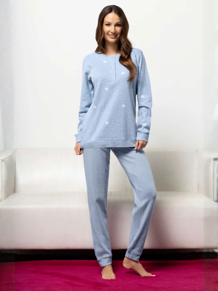 Si'èLei Squitty SQ15 pigiama donna azzurro punto Milano