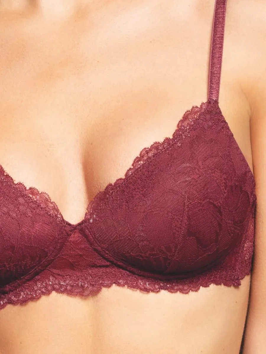 Si'èLei 8036 reggiseno melograno pizzo senza ferretto