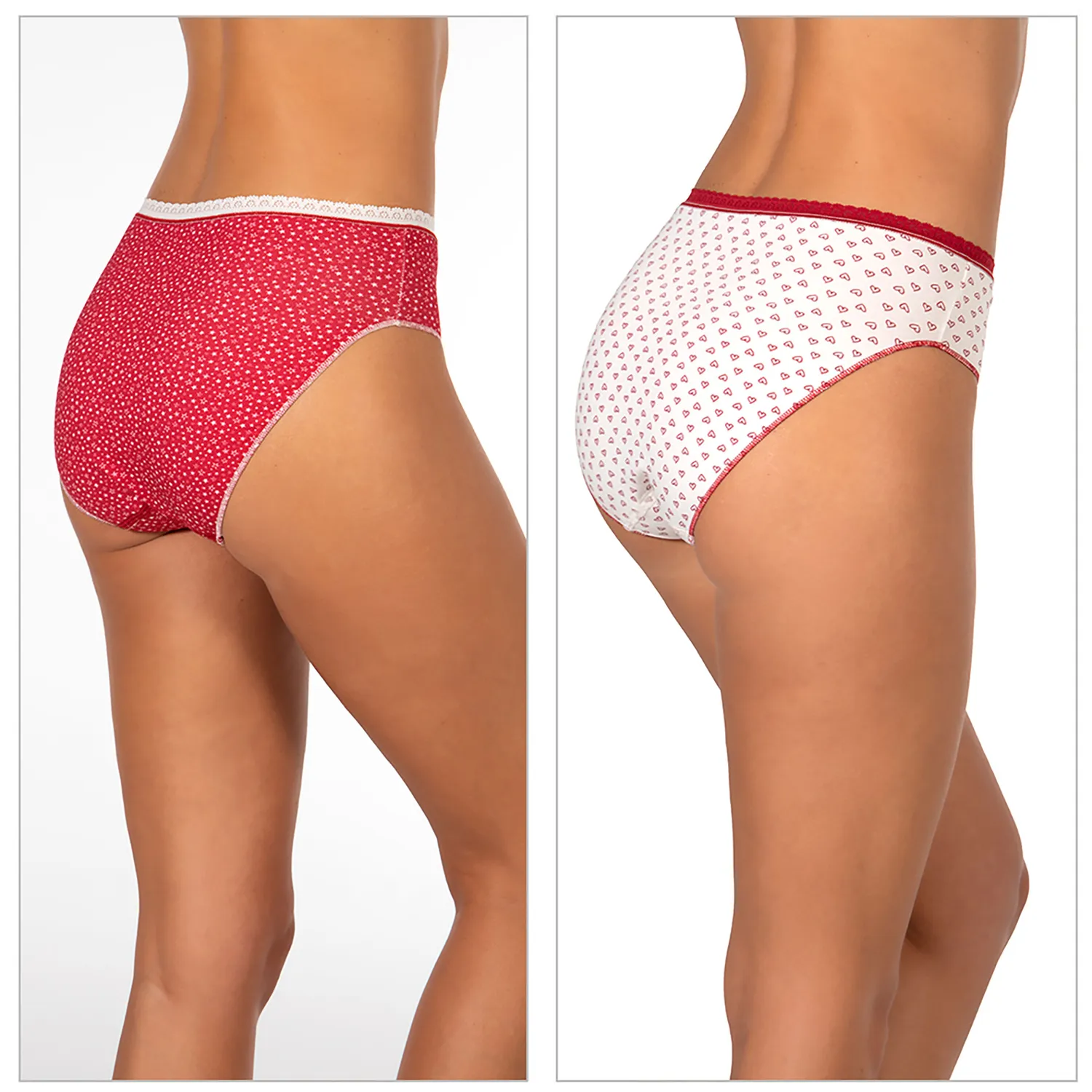 Janira Heart Cosmos brislip cotone pack 2 fantasia