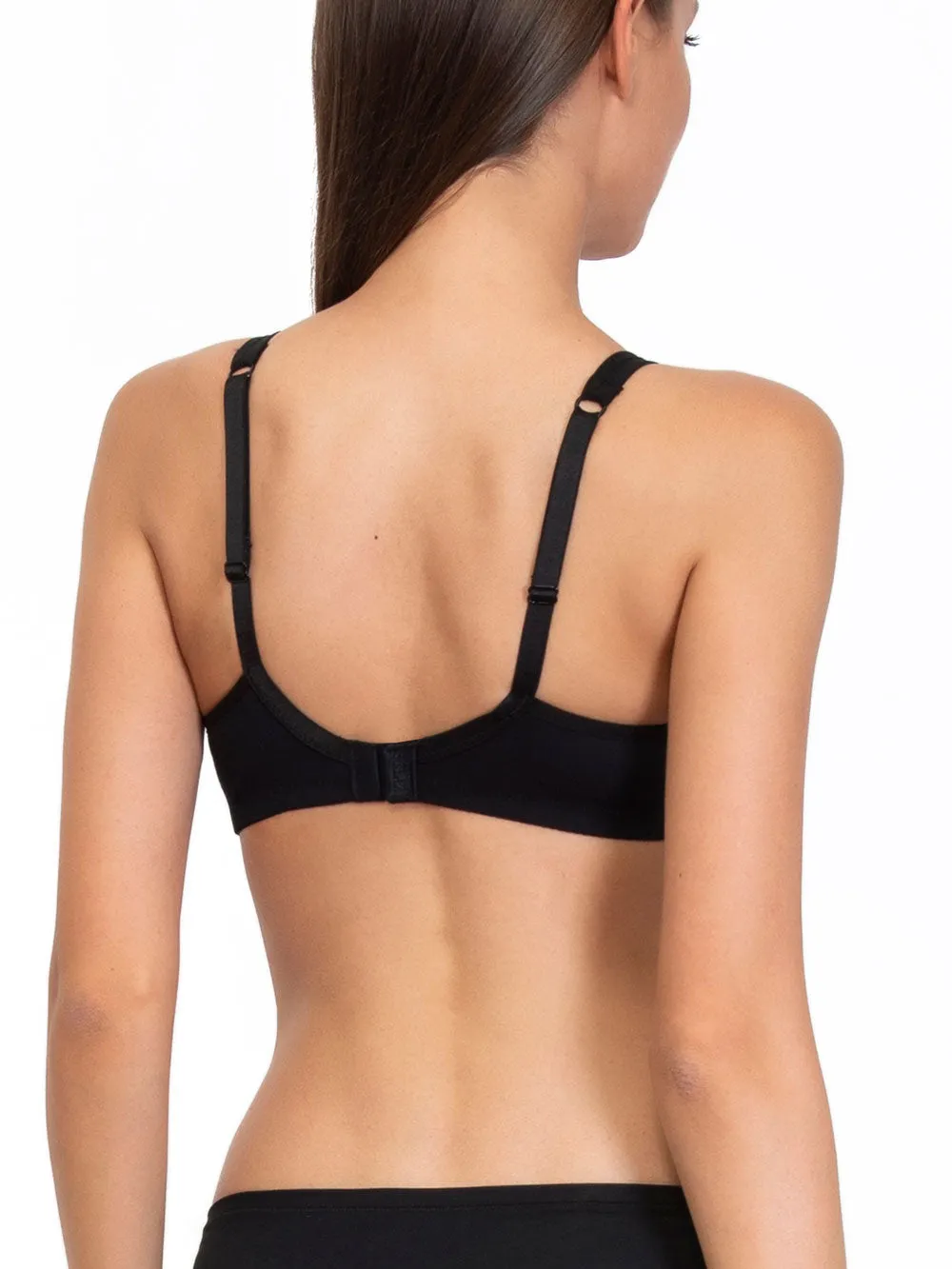 Si'èLei Natural Cotton 1450 reggiseno nero cotone bio