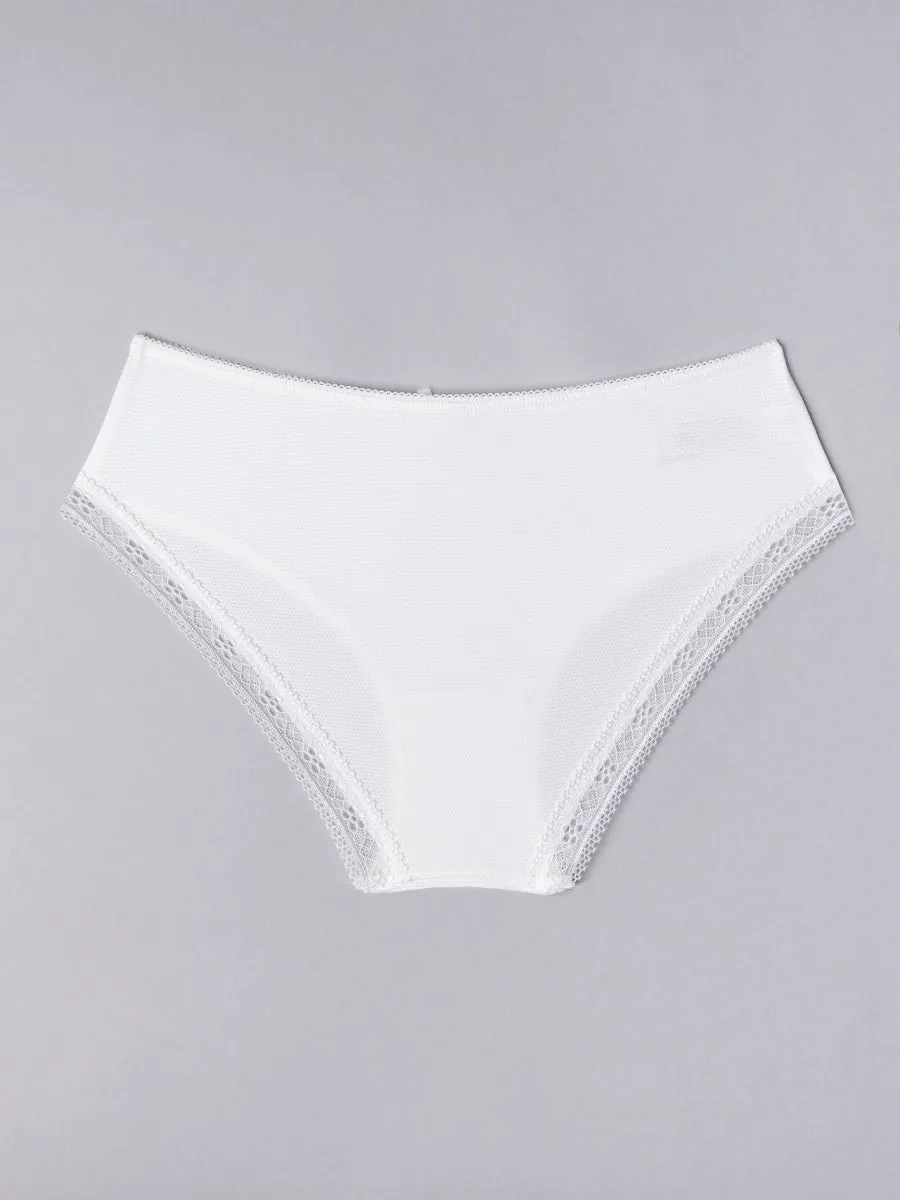 Si'èLei Darling 1879 Slip Alto Bianco Latte Jacquard