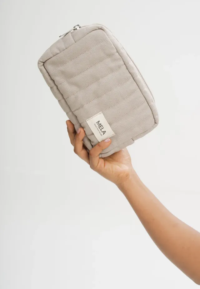 Casagin Beauty case imbottito cotone biologico sabbia 18,5 cm