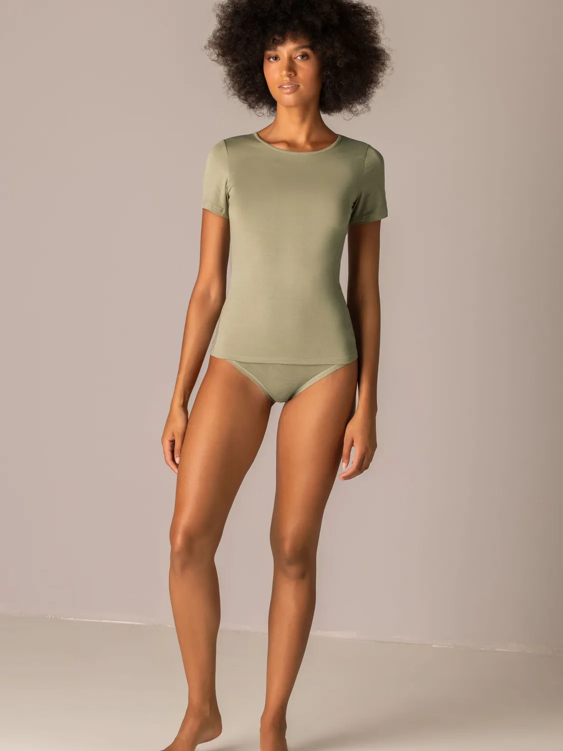 Si'èLei Today 6010 Maglia Verde Militare Modal