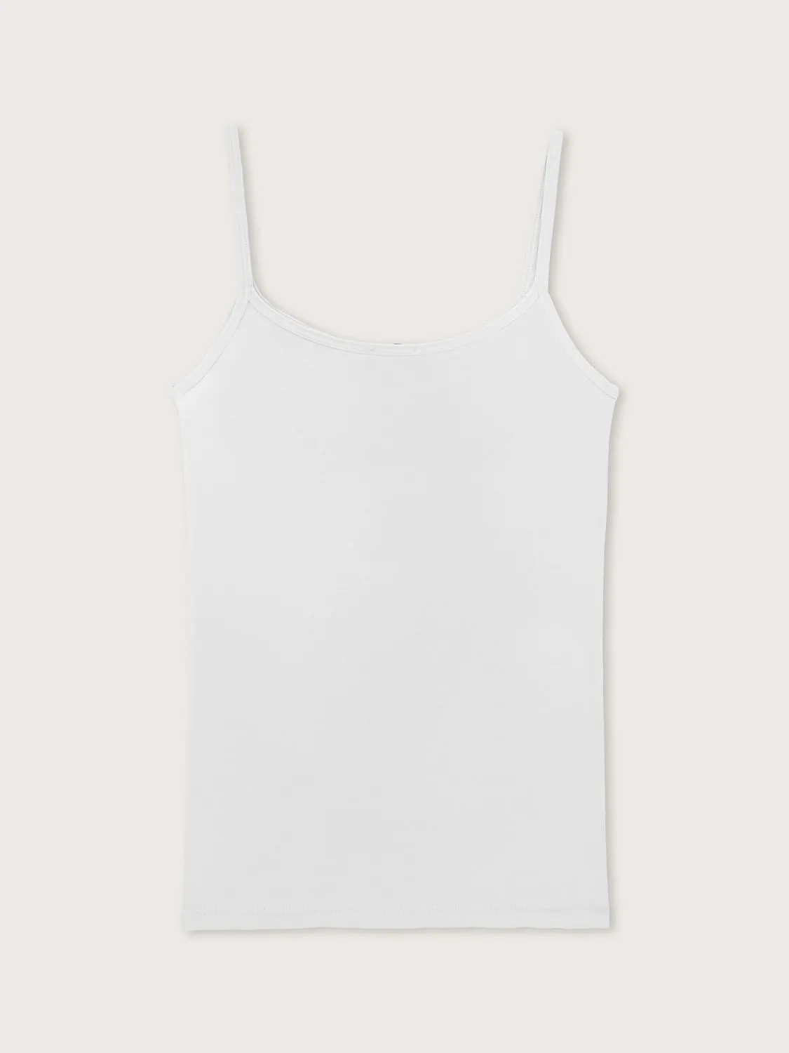 Jadea Basic 2005 top spalline sottili beige cotone