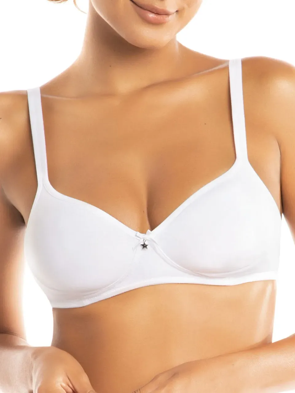 Si'èLei Natural Cotton 1452 reggiseno bianco senza ferretto
