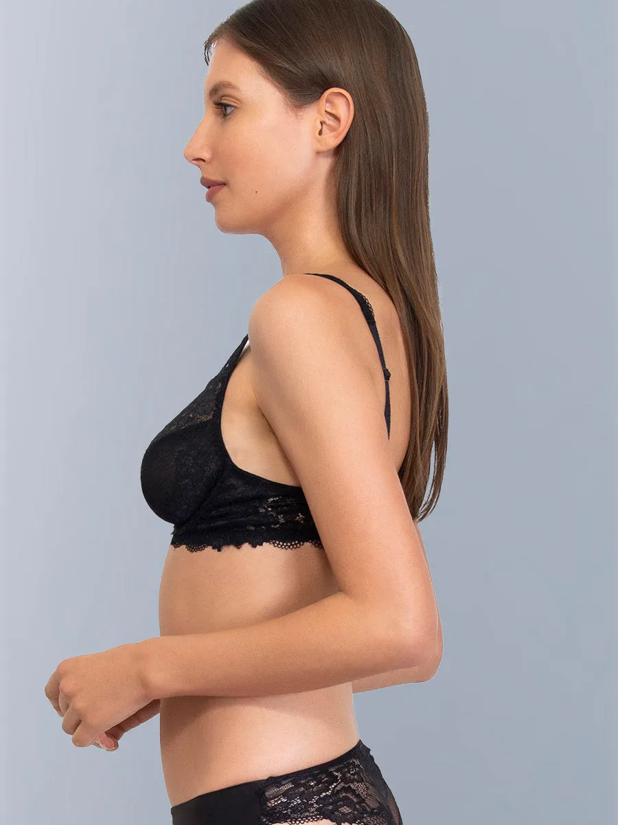 Si'èLei Wonder Lace 2442 reggiseno francese nero in pizzo