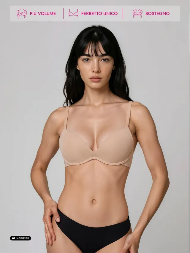 Jadea Desiderio reggiseno balconcino ferretto beige