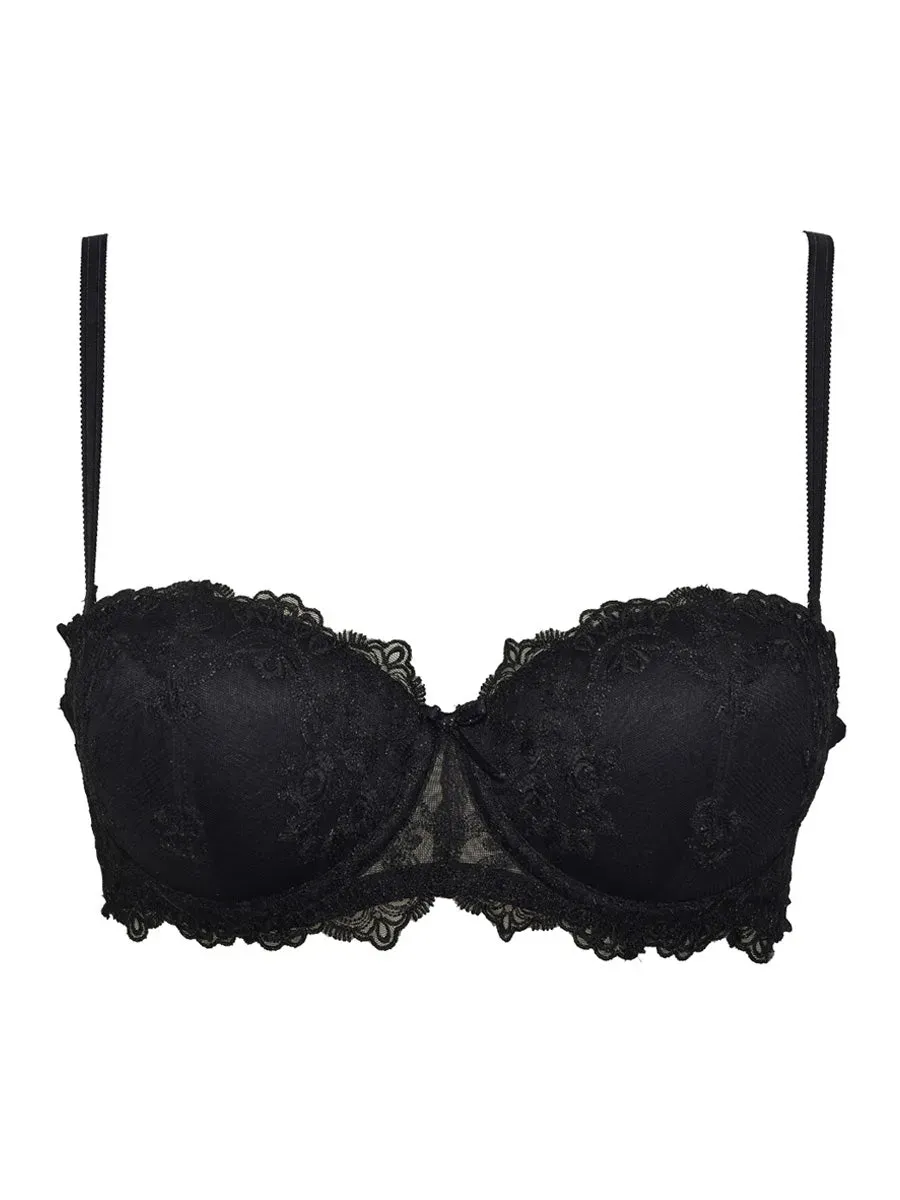 Si'èLei Glam 1948 reggiseno fascia nero coppe graduate