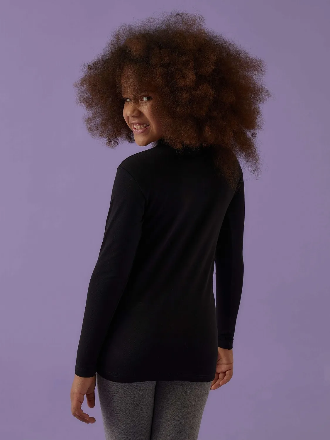 Jadea Basic 262 lupetto bambina cotone nero