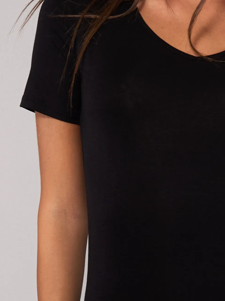 Si'èLei Today 6008 maglia scollo a V nero in modal