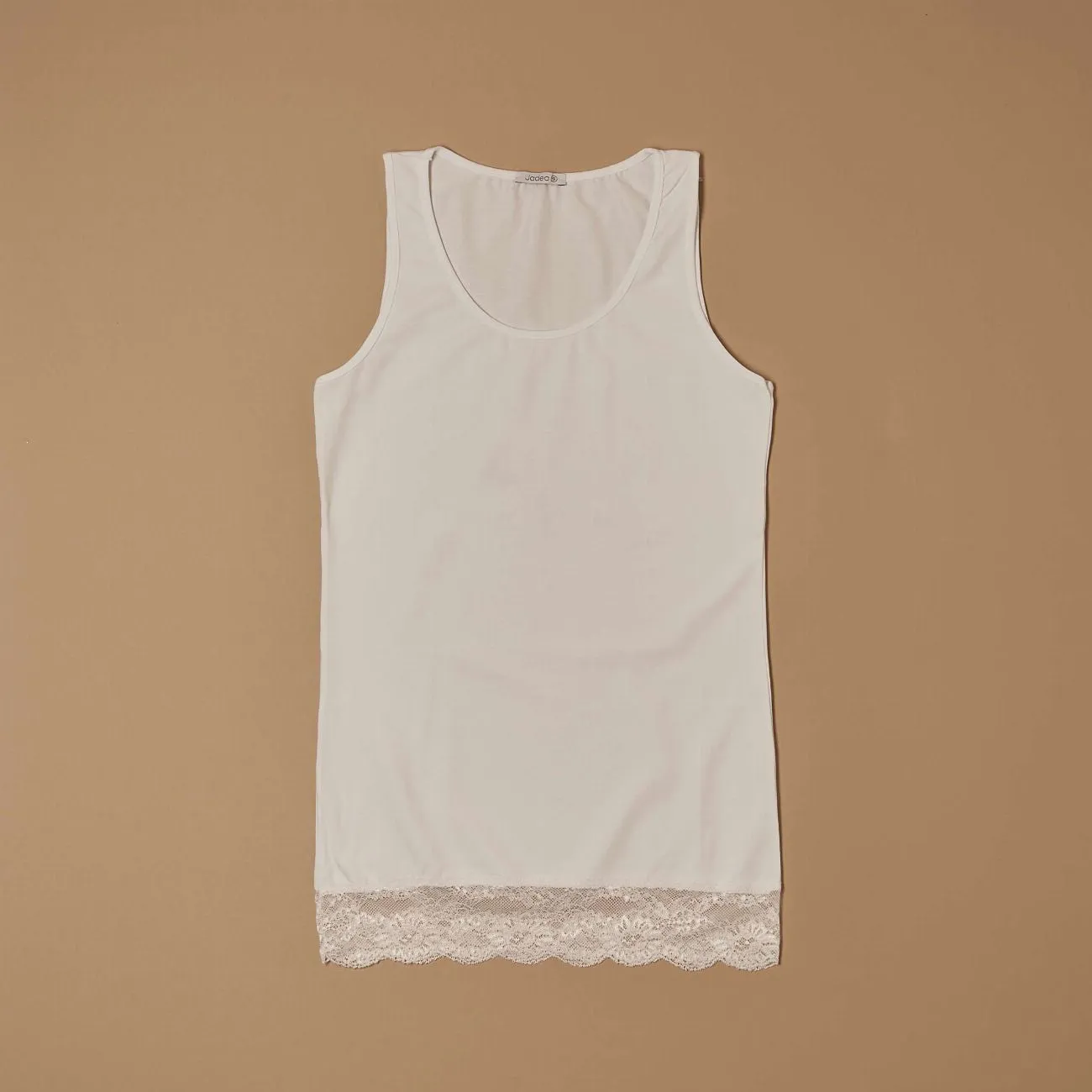 Jadea Basic 4328 canotta cotone pizzo nero