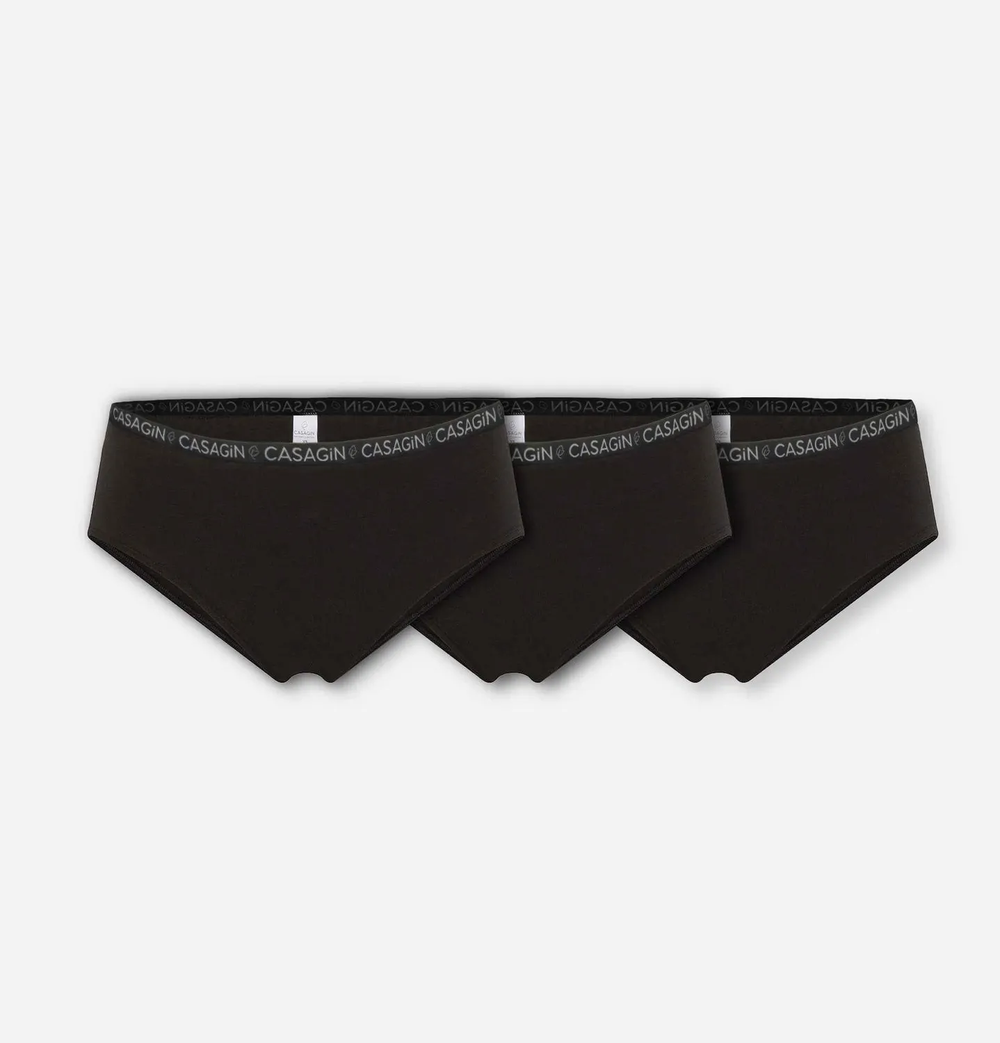 Casagin Slip Notte Mestruale Cotone Bio Nero