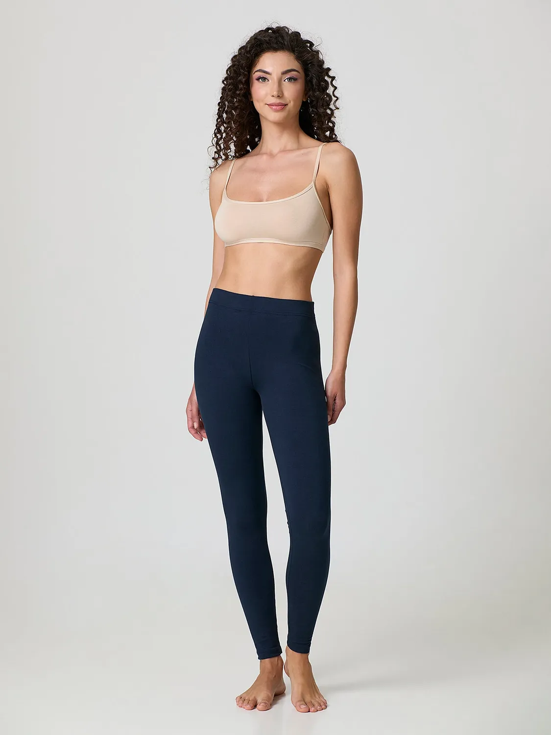 Jadea Basic 4800 leggings lunghi cotone nero coprente
