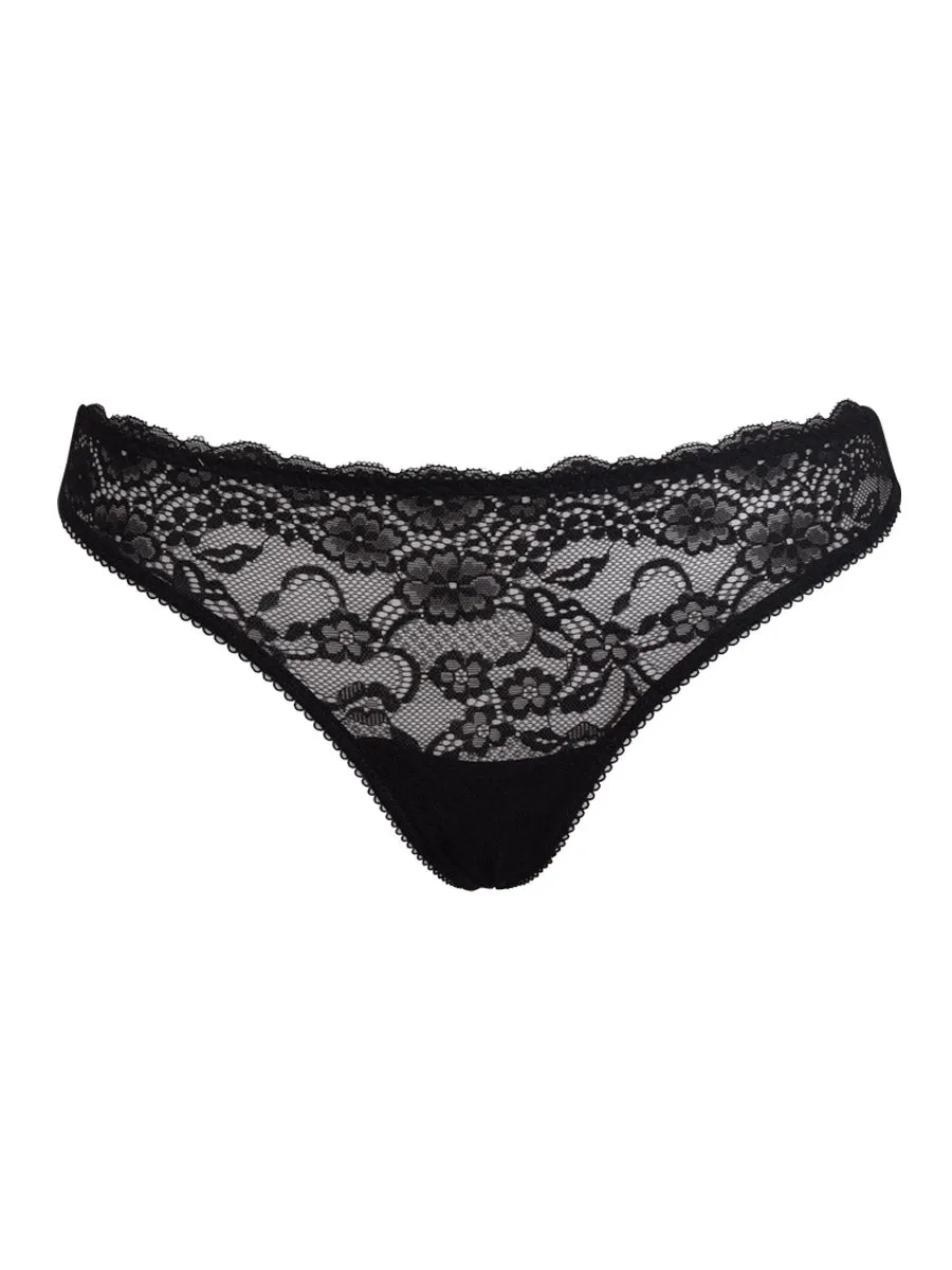 Si'èLei 2673 perizoma nero in pizzo