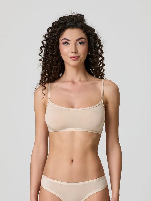 Jadea Basic Jenny bralette cotone modale nero leggero