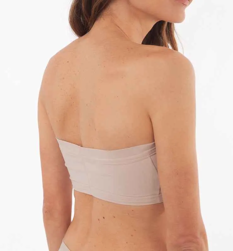 Casagin Essential reggiseno a fascia Tencel bianco senza spalline
