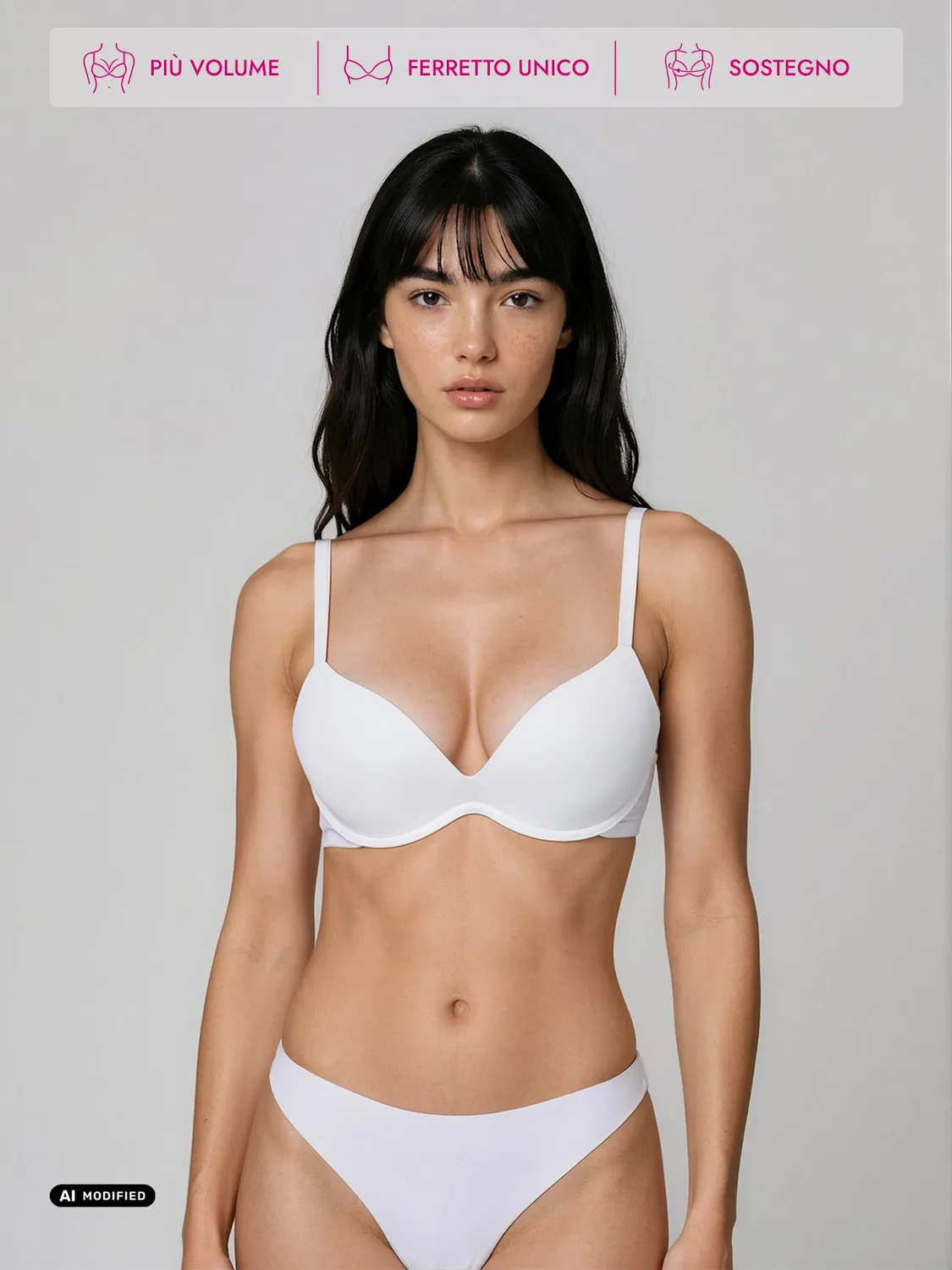 Jadea Desiderio reggiseno balconcino ferretto beige