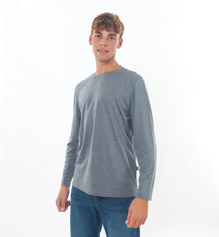 Casagin maglia uomo blu lana merino e seta