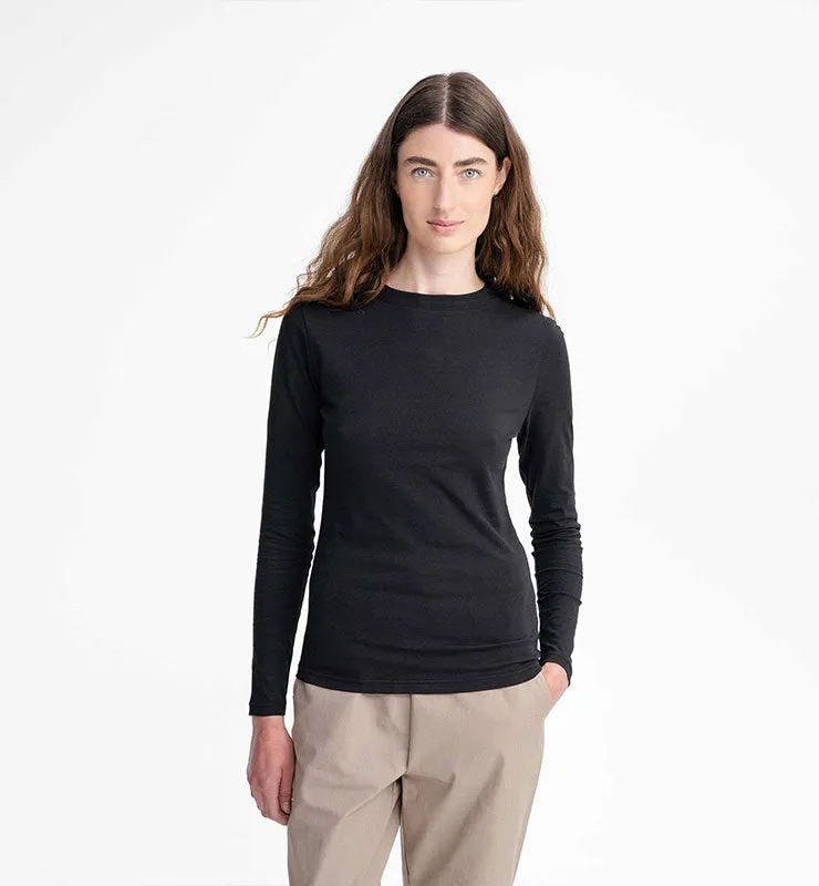 Casagin Maglia Basic Maniche Lunghe Cotone Biologico Nero