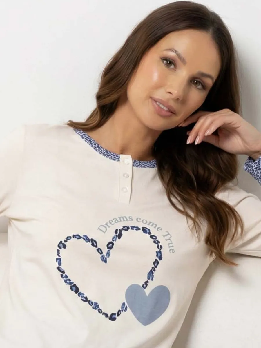 Si'èLei Trixy TR16 pigiama cotone azzurro stampa Dreams