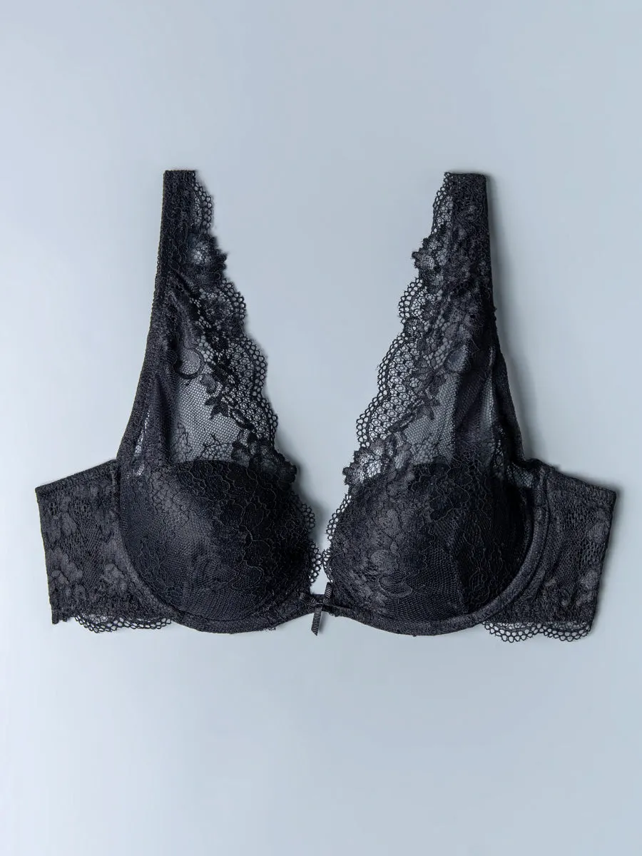 Si'èLei Wonder Lace 2451 bralette pizzo imbottita nero