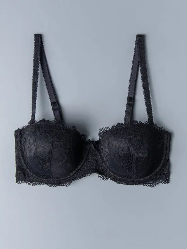 Si'èLei Wonder Lace 2450 reggiseno fascia pizzo nero