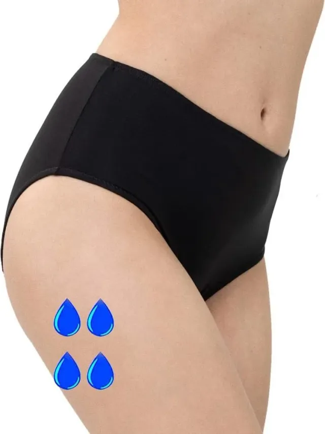 SliPss Donna mutanda assorbente vita alta nero S 300 ml