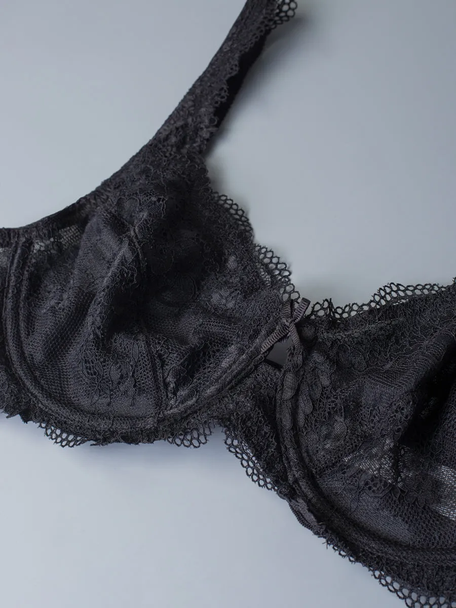 Si'èLei Wonder Lace 2442 reggiseno francese nero in pizzo