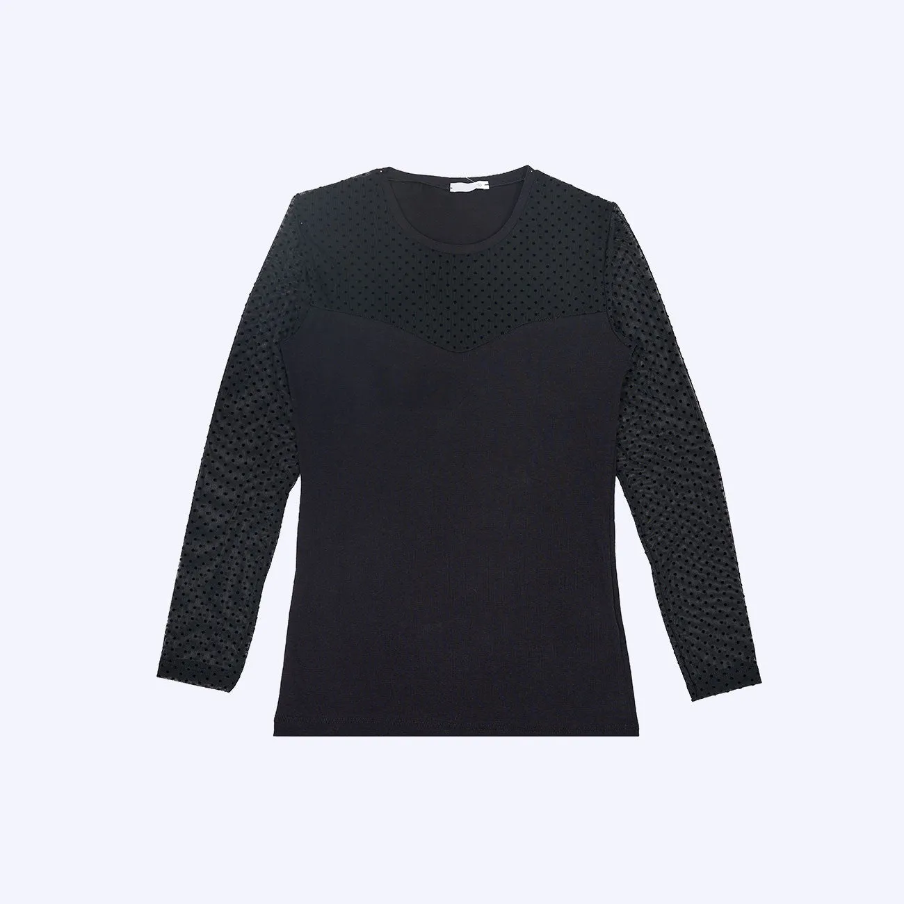 Jadea 4651 maglia manica lunga nera in cotone