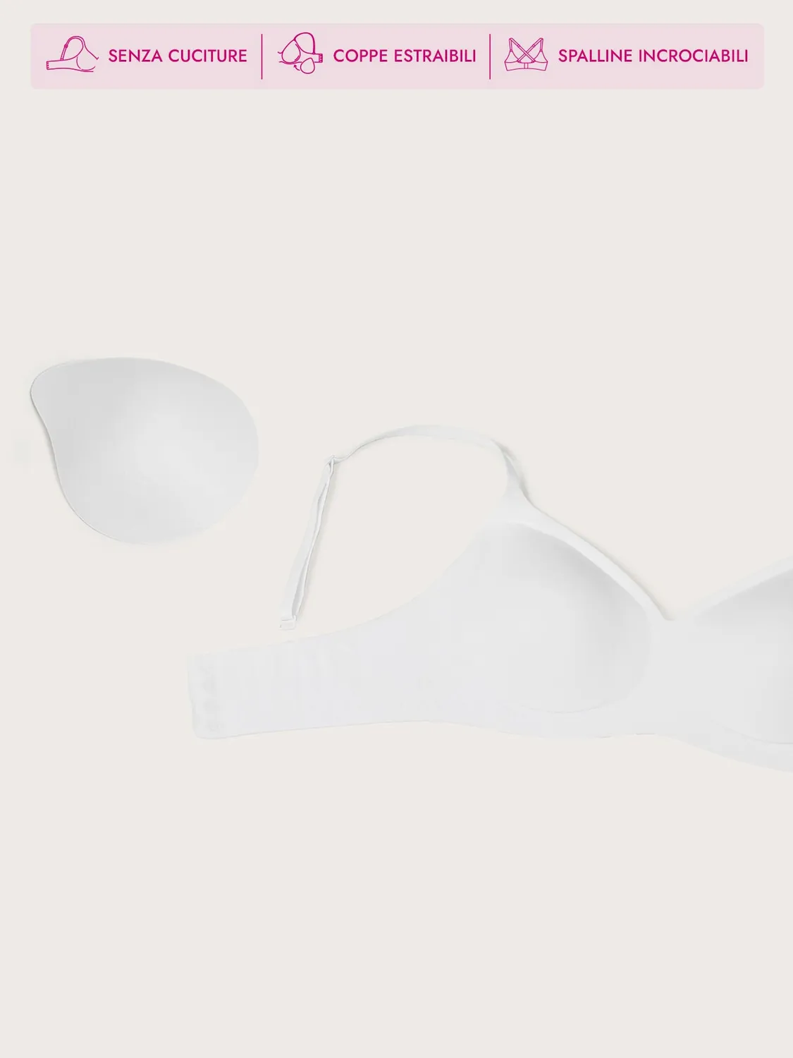 Jadea Basic Nuvola bralette senza cuciture nera