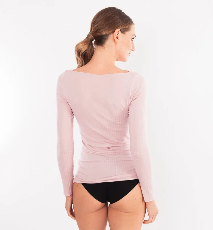Casagin scollo barchetta maglia donna conchiglia Tencel