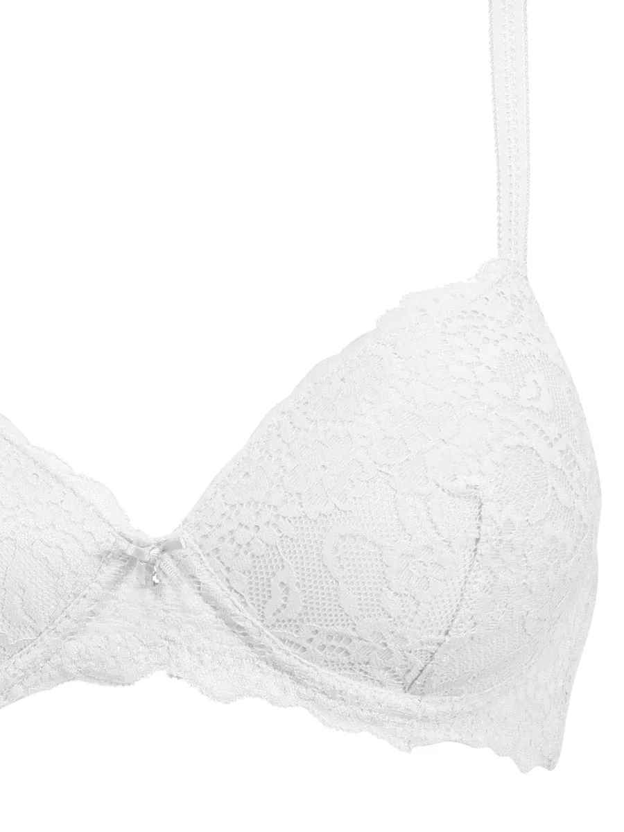 Si'èLei Allure 2676 reggiseno bianco coppe graduate pizzo