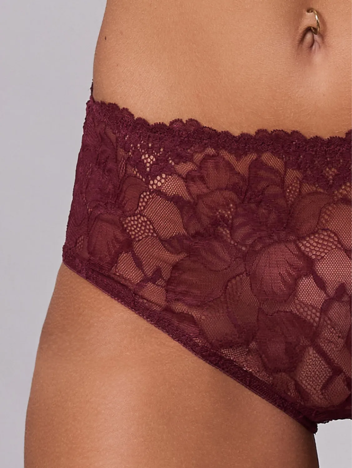 SièLei 8039 Slip Vita Alta Melograno in Pizzo Floreale
