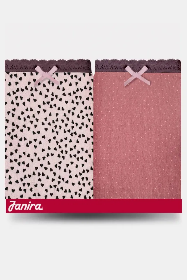 Janira Pink Cuori Mid Slip mutandine pack 2 cotone