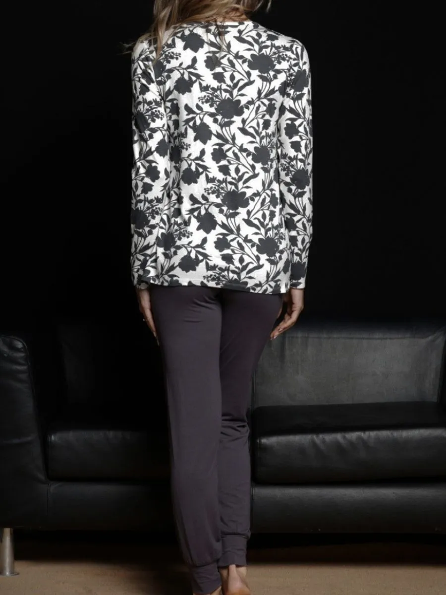 Verde Veronica FW12 pigiama donna piombo floreale viscosa