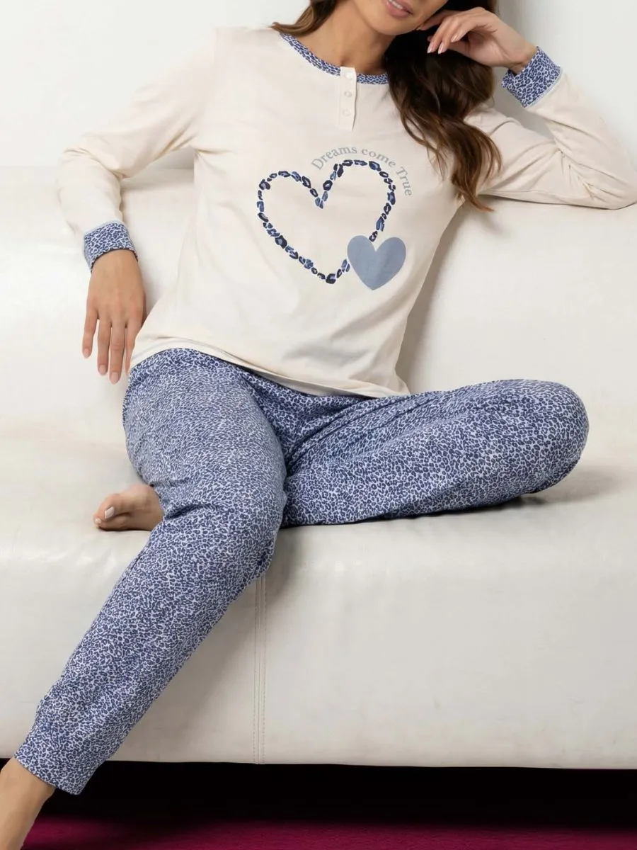 Si'èLei Trixy TR16 pigiama cotone azzurro stampa Dreams