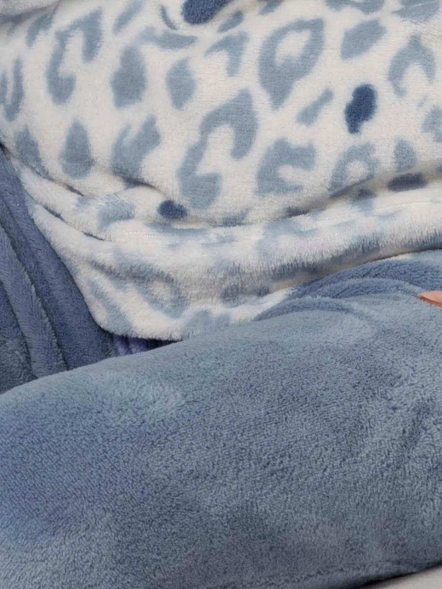 Si'èLei Trixy Soft TX45 pigiama coral animalier azzurro